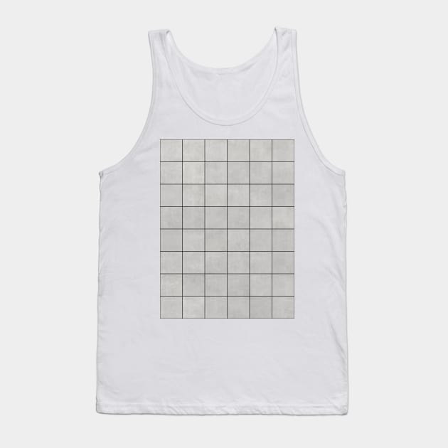 Large Grid Pattern - Grey Tank Top by ZoltanRatko